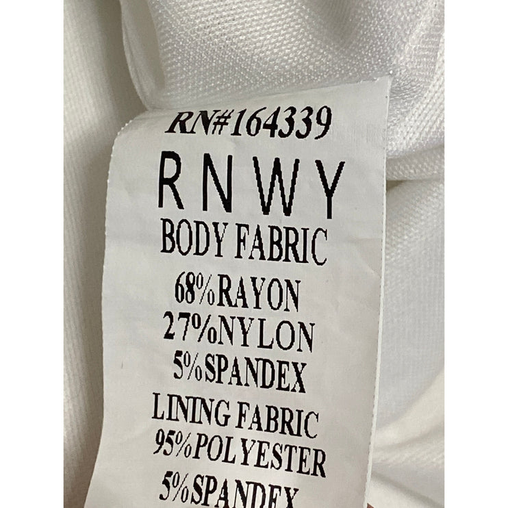 RNWY Women's White Strapless Tube Bandeau Fitted Bustier Mini Bodycon Dress Sz L