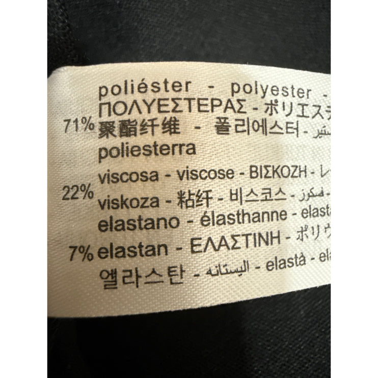 Zara Black Buckle Strap High Waisted Pleated A Line Mini Skort Skirt Size M