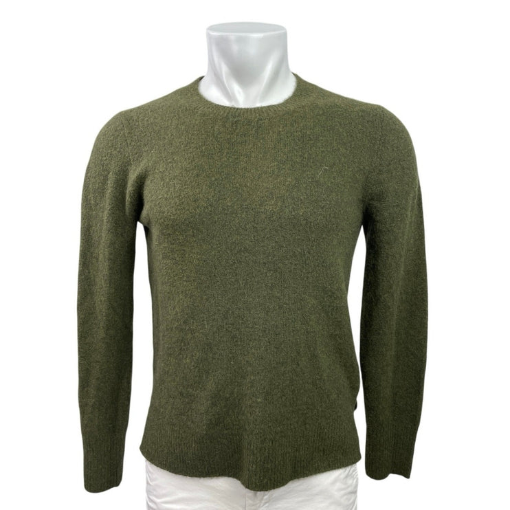 J.Crew Men's Green Wool Knitted Long Sleeve Crew Neck Sweatshirt Sweater Top S