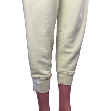 Adidas Women's Yellow Elastic High Waist Athletic Trousers Joggers Sweat Pants S