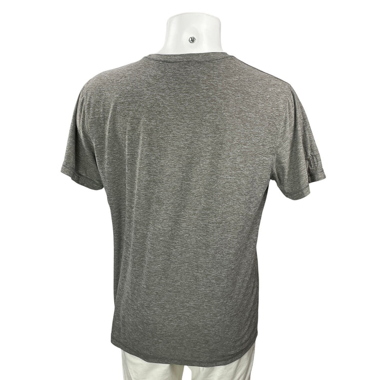 Vuori Men's Gray Short Sleeve Crew Neck Basic Workout T Shirt Tee Top Size L