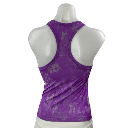 Lululemon Swiftly Tech Purple Splatter Racerback Yoga Athletic Tank Top Size M