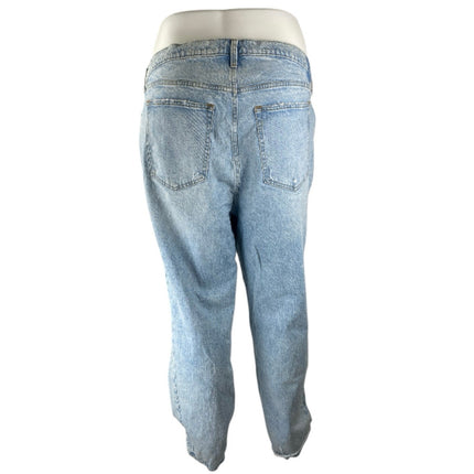 Abercrombie & Fitch The 90s Straight Women's Blue High Rise Denim Jeans Size 24