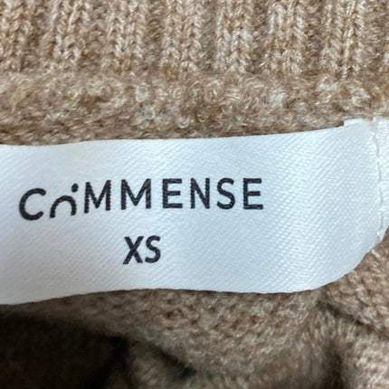 Commense Women's Tan Beige Khaki Turtleneck Knit Pullover Sweater Top Size XS