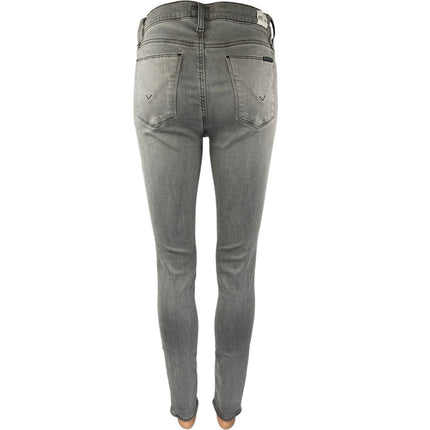 Hudson Mid Rise Natalie Women's Gray Washed Super Skinny Denim Jeans Size 28