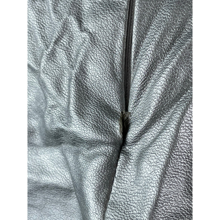 Bel Air Jackson Women's Silver Metallic High Waisted Pencil Mini Skirt Size S/M
