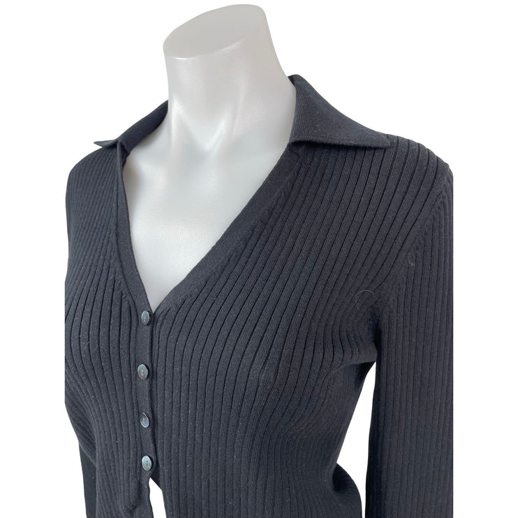 Reformation Valentina Ribbed Knit Long Sleeve Button Up Cardigan Sweater Top S