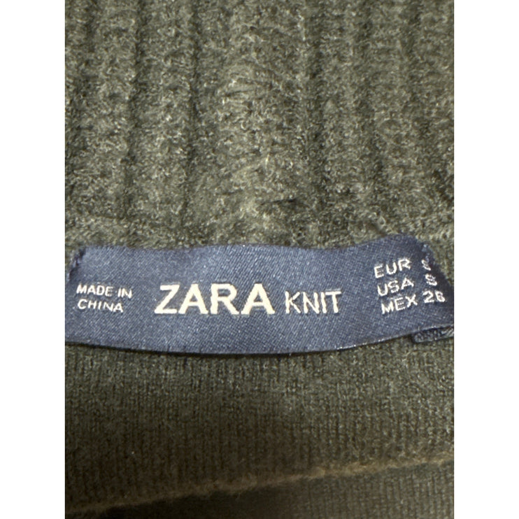 Zara Green Sleeveless Knit Tank Top & Mini Skirt Yoga Athletic Activewear Set S