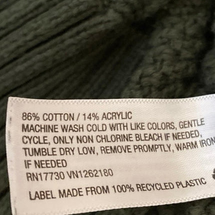 Goodfellow & Co Men's Green Cable Knit Long Sleeve Sweatshirt Sweater Top Size L