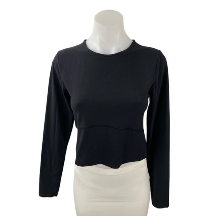 Aritzia TnAction Butter Bound Black Yoga Athletic Activewear Crop T-Shirt Top M