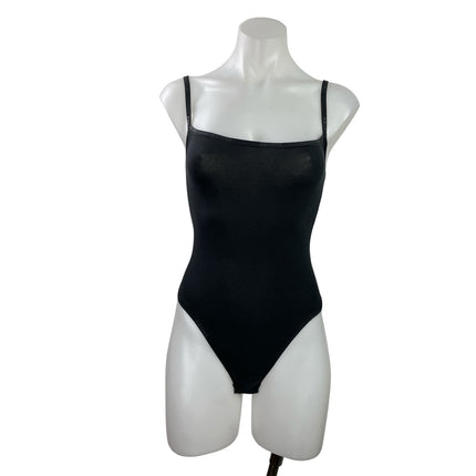 Skims Women's Black Sleeveless Square Neck Cami Camisole Bodysuit Tank Top Sz XS