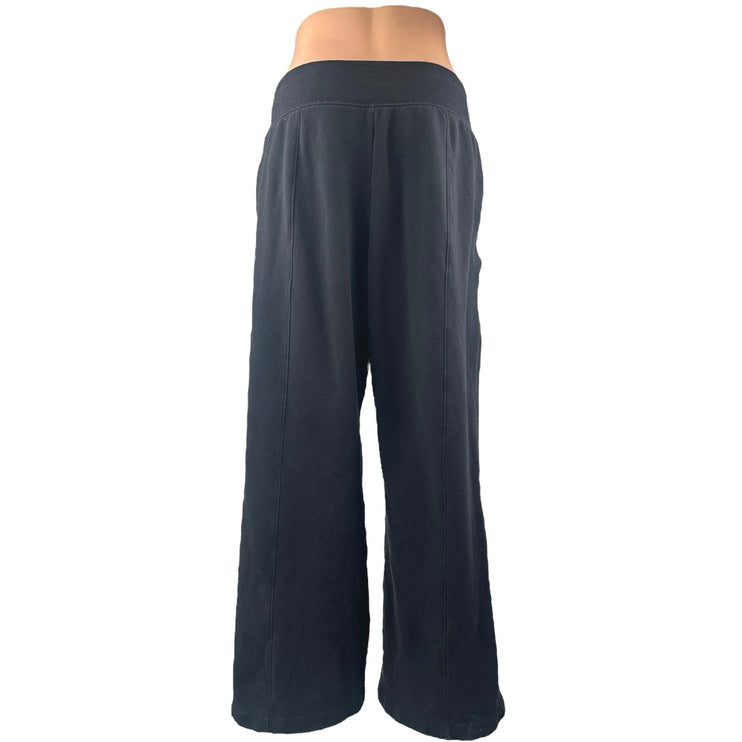 Athleta Women's Black Wide Leg Elastic Waist Activewear Trousers Sweatpants Sz M