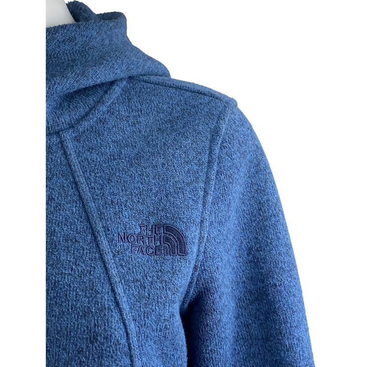 The North Face Crescent Women's Blue Fleece Full-Zip Hooded Hoodie Jacket Size S