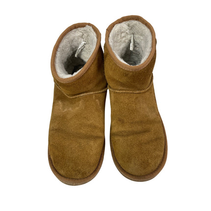 KOOLABURRA BY UGG Burra Brown Faux Fur Shearling Suede Mini Ankle Boots Size 8
