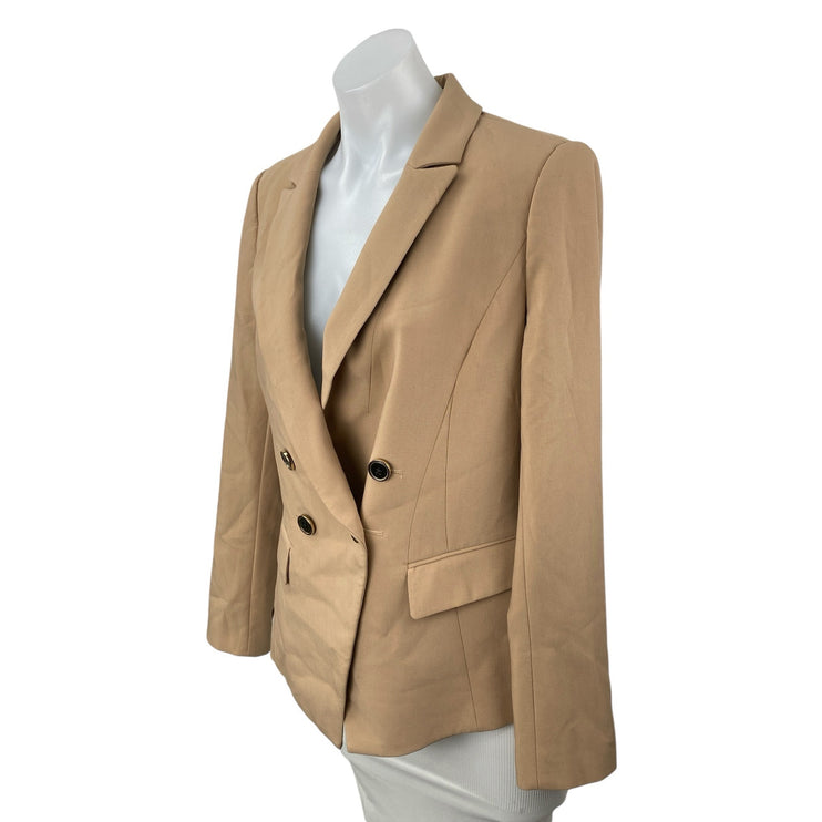 White House Black Market Praline Women's Brown Long Sleeve Blazer Coat Jacket 6