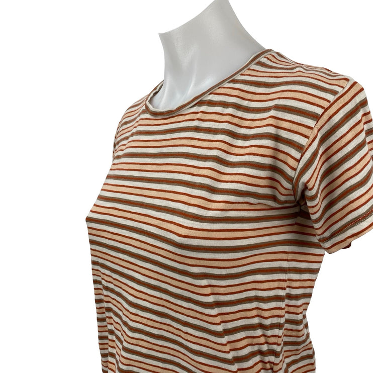 Madewell Women's Multicolor Striped Short Sleeve Crewneck T Shirt Tee Top Sz XS
