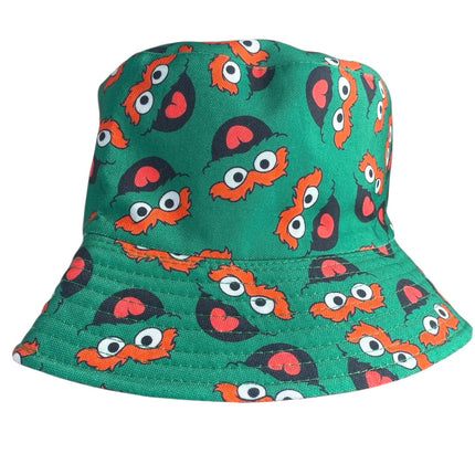 Sesame Street Women's Green Oscar the Grouch Graphic Print Bucket Hat One Size