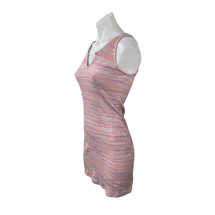 American Eagle Women's Pink Striped Sleeveless Tank Mini Bodycon Dress Size S