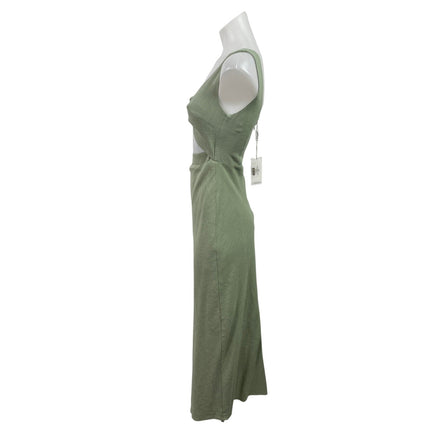 NEW Petal & Pup Apollo Green Sleeveless Twist Cut Out Maxi A-Line Tank Dress XS