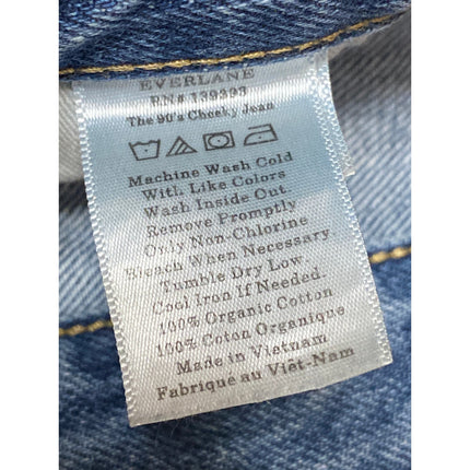 Everlane The 90's Cheeky Women's Blue High Waisted Straight Denim Jeans Pants 25