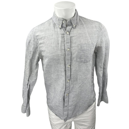 Lucky Brand Men's Gray Classic Fit Long Sleeve Button Down Shirt Top Size M
