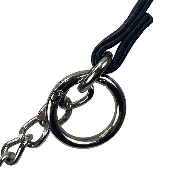 Steve Madden Bmaggie Black Faux Leather Dome Chain Crossbody Hand Shoulder Bag