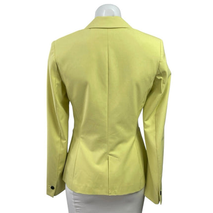 Zara Women's Yellow Long Sleeve Peak Lapel One Button Blazer Coat Jacket Size 2