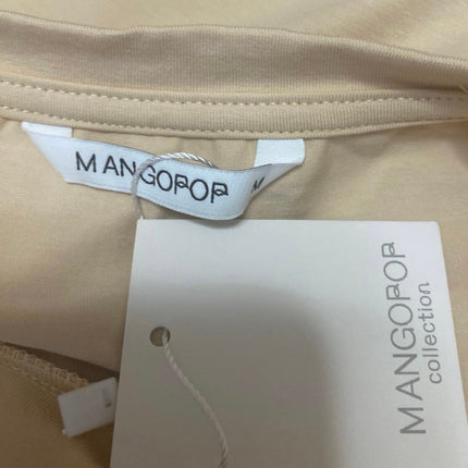 NEW Mangopop Beige Nude Short Sleeve Crew Neck T Shirt Tee Bodysuit Top Size M