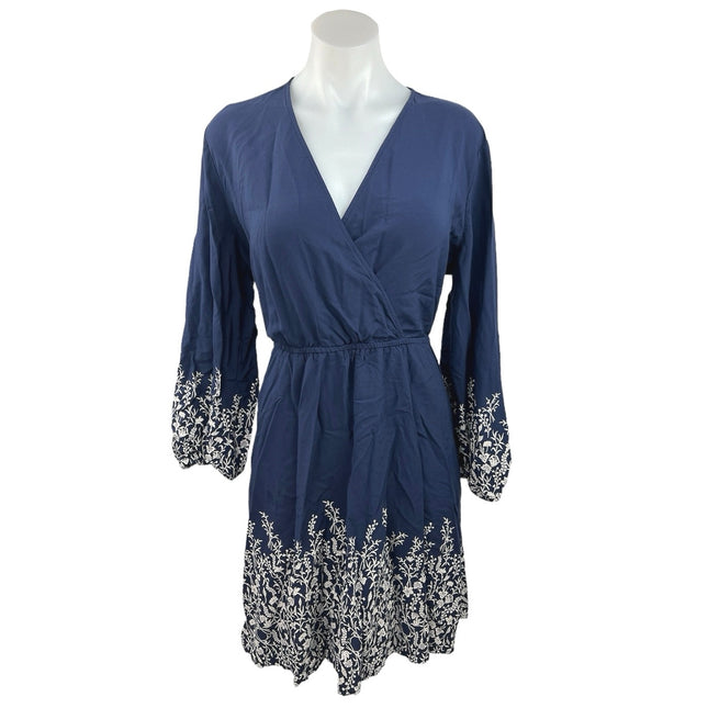 Old Navy Blue Floral Faux Wrap V Neck Bell Sleeves Boho Knee Length Dr – Brie Old Navy Blue Floral Faux Wrap V Neck Bell Sleeves Boho Knee Length Dr – Brie