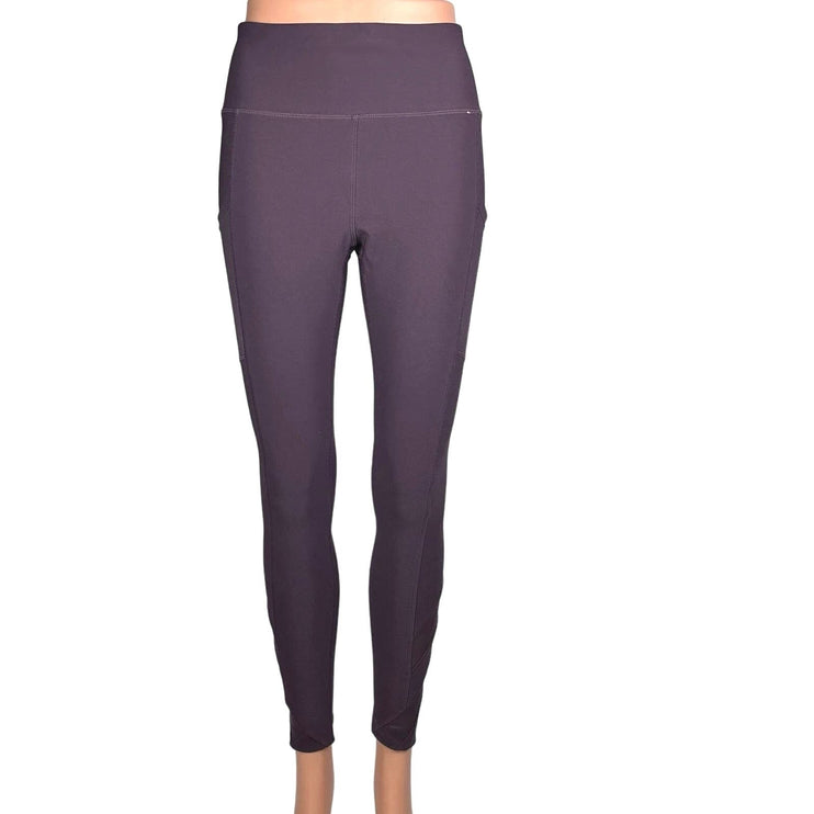 Mondetta Purple Mesh Pockets High Rise Ankle Skinny Pull On Yoga Leggings Size S