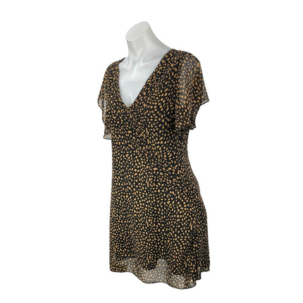 Urban Outfitters Rosalee Women's V Neck Flutter Sleeve Mini Flare A-Line Dress M