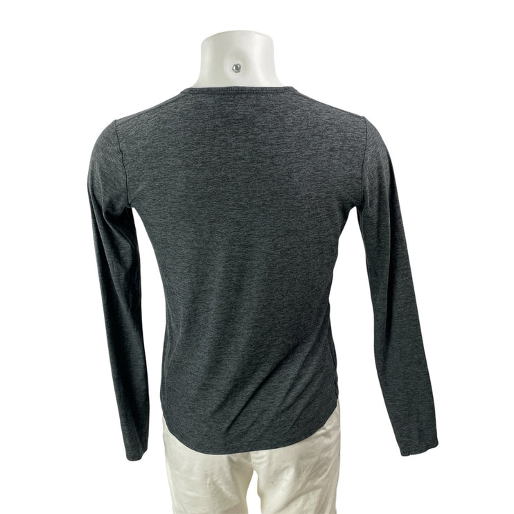 Outdoor Voices Men's Dark Gray Heather Long Sleeves Pullover Tee T-shirt Top S
