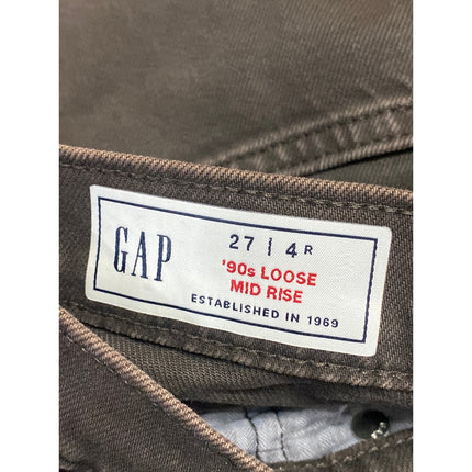 Gap 90s Loose Women's Brown Mid Rise Relaxed Straight Leg Denim Jeans Size 27