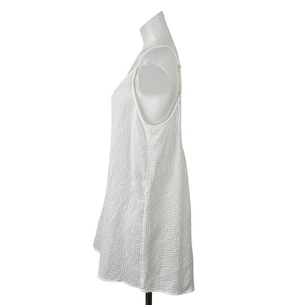 Shade & Shore Women's White Sleeveless Open Back Cami Tank Mini Dress Size M
