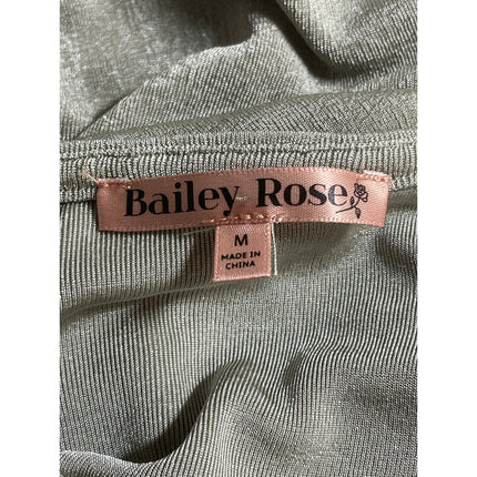 Bailey Rose O-Ring Cut Out Women's Green Sleeveless Slim Tank Bodysuit Top Sz M