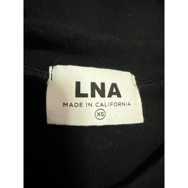 LNA Women's Black Long Sleeve Cutout Crew Neck Sweater Sweatshirt Top Size XS