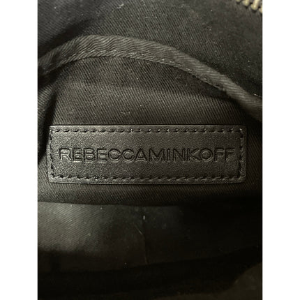 Rebecca Minkoff Darren Black Pebbled Leather Zip Purse Handbag Crossbody Bag OS