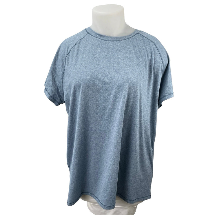 Eddie Bauer Blue Crew Neck Short Sleeve Athletic Activewear Tee T-Shirt Top 2X