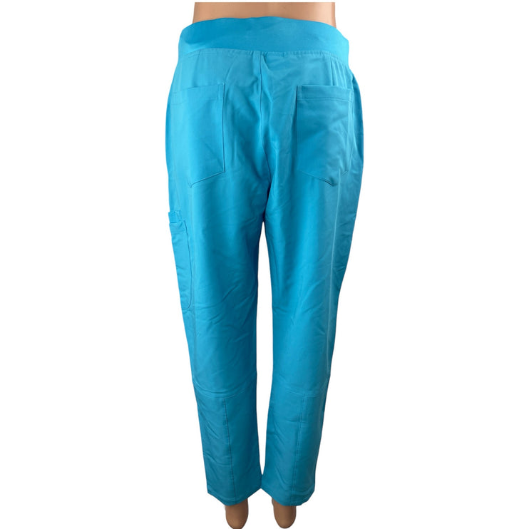 NEW Mandala Women Pacific Blue Slim Straight Nurse Medical Scrub Pants Size SP
