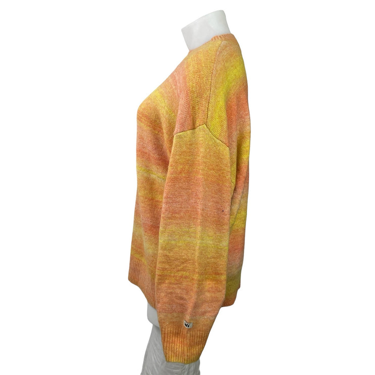 Levi's Cloud Orange Yellow Gradient Crewneck Oversized Sweatshirt Sweater Top L