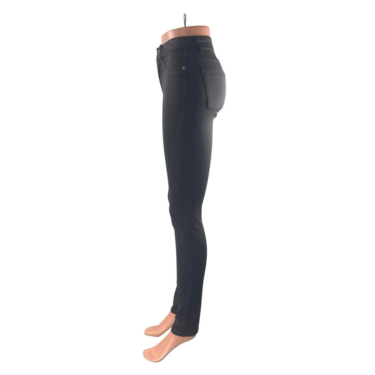 JayJays Women's Black Mid Rise Stretch Casual Slim Skinny Trousers Pants Size 8