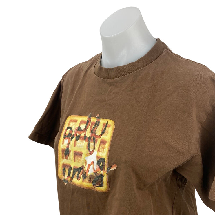 Golf Women's Brown Golf Wang Waffle Graphic Short Sleeve T Shirt Tee Top Size S