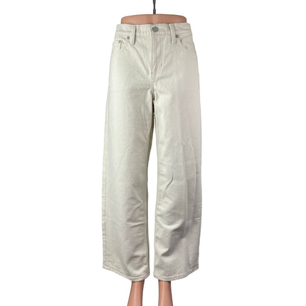 NEW Banana Republic 90s Relaxed White High Rise Wide Leg Denim Jeans Size 26