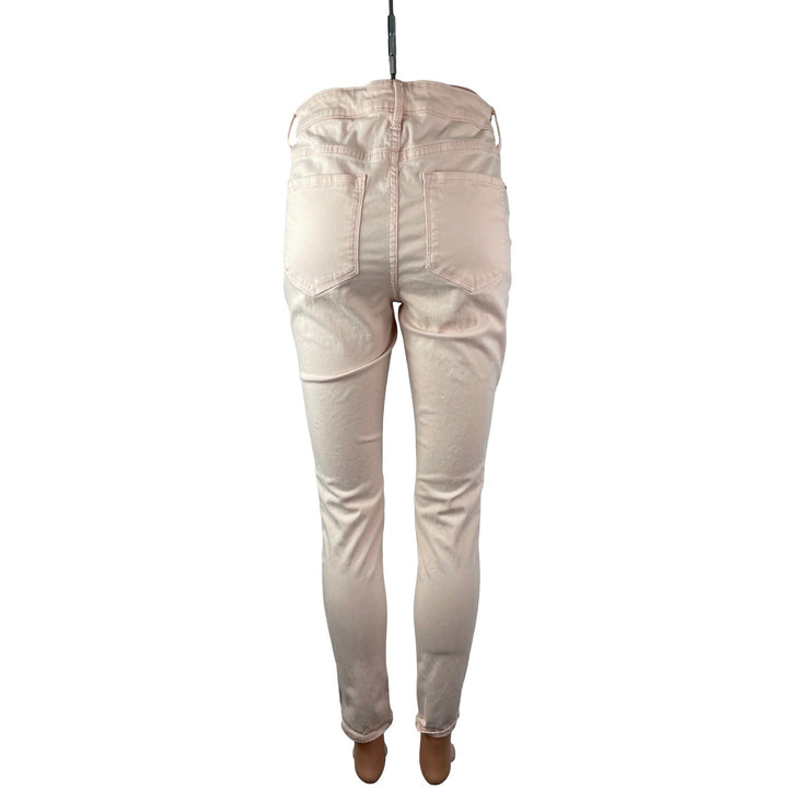 Old Navy Rockstar Women's Pink High Waisted Slim Super Skinny Denim Jeans Size 6