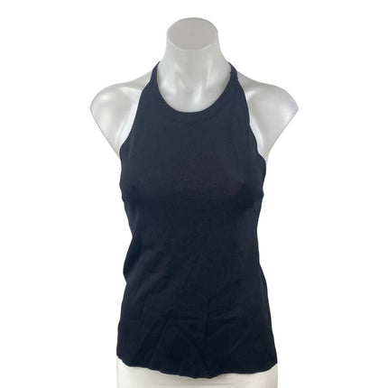 Ellison Women's Black Halter Neck Yoga Gym Athletic Activewear Cami Tank Top S