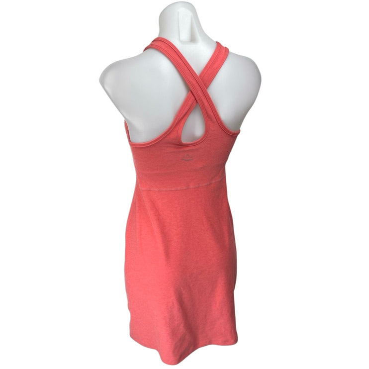 Beyond Yoga Pink Crossback Sleeveless Tennis Gold Athletic Mini Dress Size S