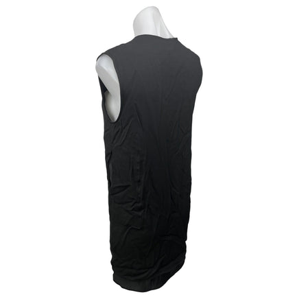 Helmut Lang Black Sleeveless Plunging V-neck Pull On Pockets Mini Tank Dress S