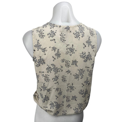 Ann Taylor LOFT Women's Yellow Black Sleeveless V Neck Tank Blouse Top Size XS