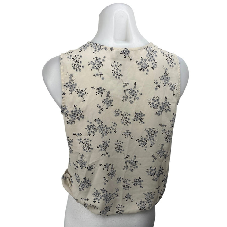 Ann Taylor LOFT Women's Yellow Black Sleeveless V Neck Tank Blouse Top Size XS
