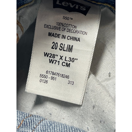 Levi's 550 Women's Blue Relaxed Slim Straight High Rise Denim Jeans Size 28x30